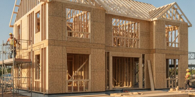 Каркасный дом с обшивкой OSB и фанерой в Алматы